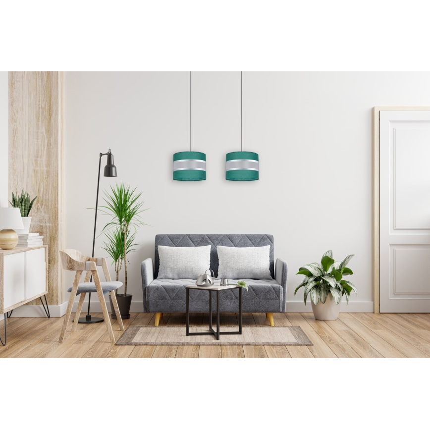 Lampadario su corda   CORAL 2xE27/60W/230V verde