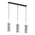 Lampadario su corda KAPRIS 3xE14/40W/230V argento