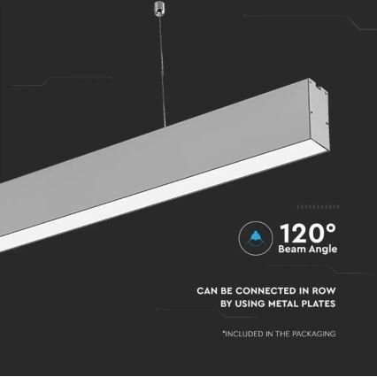 Lampadario su corda LED SAMSUNG CHIP LED/40W/230V 4000K argento