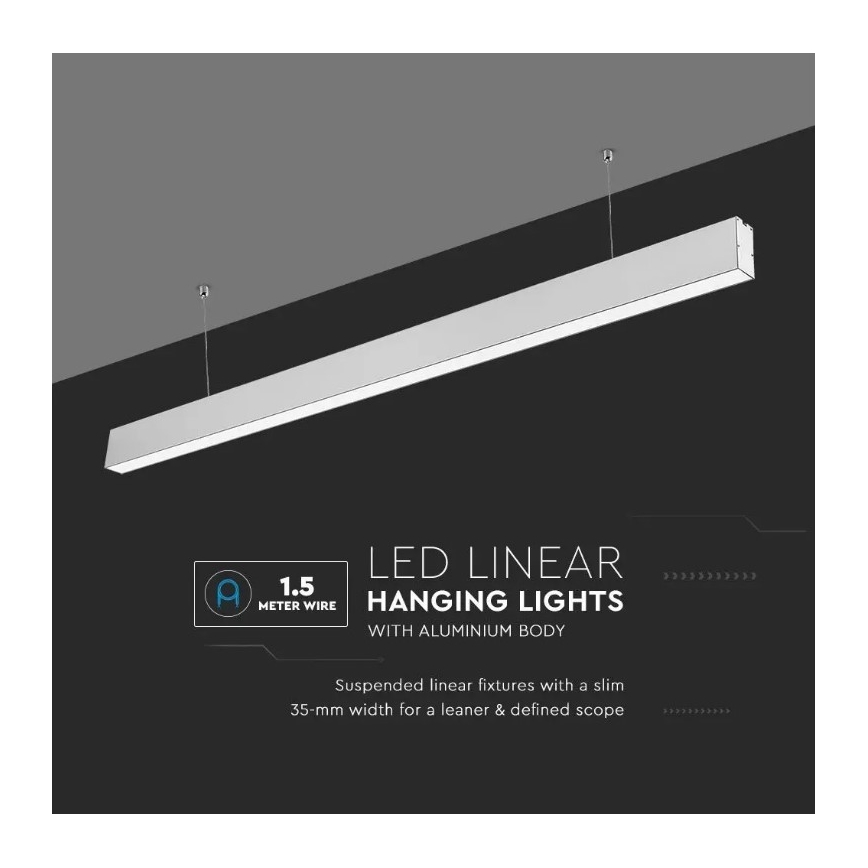 Lampadario su corda LED SAMSUNG CHIP LED/40W/230V 4000K argento