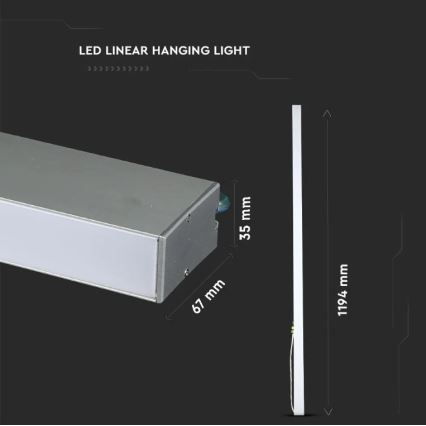 Lampadario su corda LED SAMSUNG CHIP LED/40W/230V 4000K argento