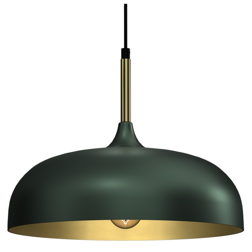 Lampadario su corda LINCOLN 1xE27/60W/230V d. 35 cm verde