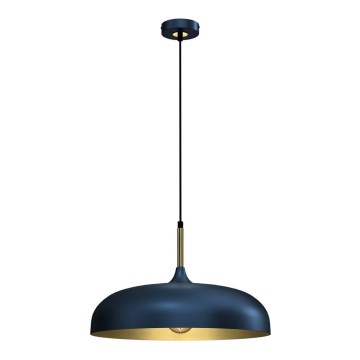 Lampadario su corda LINCOLN 1xE27/60W/230V d. 45 cm blu
