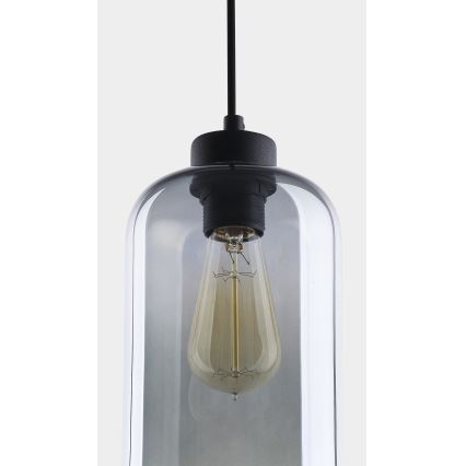 Lampadario su corda  MARCO 1xE27/60W/230V nero