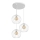 Lampadario su corda  MERCURE 3xE27/15W/230V bianco