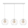 Lampadario su corda  MERCURE 3xE27/15W/230V bianco