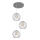 Lampadario su corda  MERCURE 3xE27/15W/230V grigio