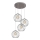 Lampadario su corda  MERCURE 4xE27/15W/230V grigio