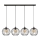 Lampadario su corda MERCURE 4xE27/15W/230V nero