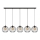 Lampadario su corda MERCURE 5xE27/15W/230V nero