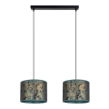 Lampadario su corda REZO 2xE27/60W/230V oro/turchese