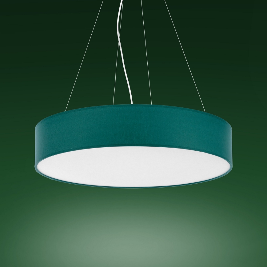 Lampadario su corda RONDO 4xE27/15W/230V verde