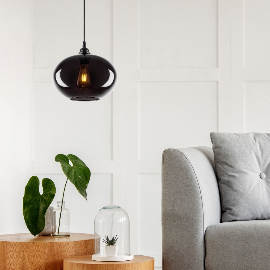 Lampadario su corda SMOKED 1xE27/40W/230V