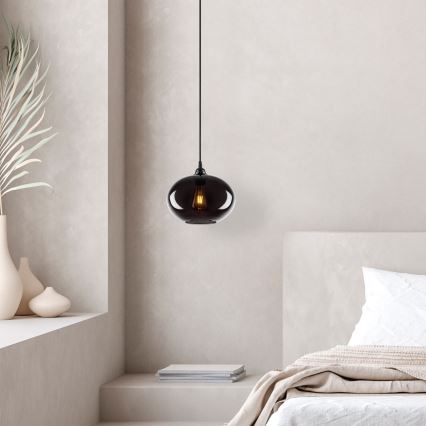 Lampadario su corda SMOKED 1xE27/40W/230V