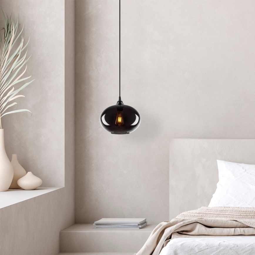 Lampadario su corda SMOKED 1xE27/40W/230V