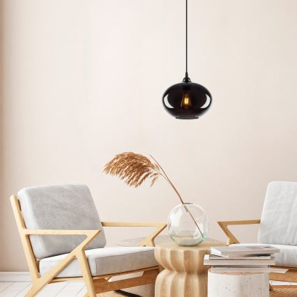 Lampadario su corda SMOKED 1xE27/40W/230V