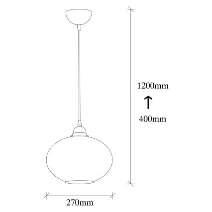 Lampadario su corda SMOKED 1xE27/40W/230V