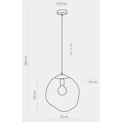 Lampadario su corda SOL 1xE27/60W/230V nero