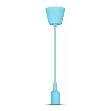 Lampadario su filo 1xE27/60W/230V blu