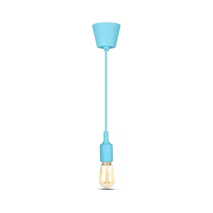 Lampadario su filo 1xE27/60W/230V blu