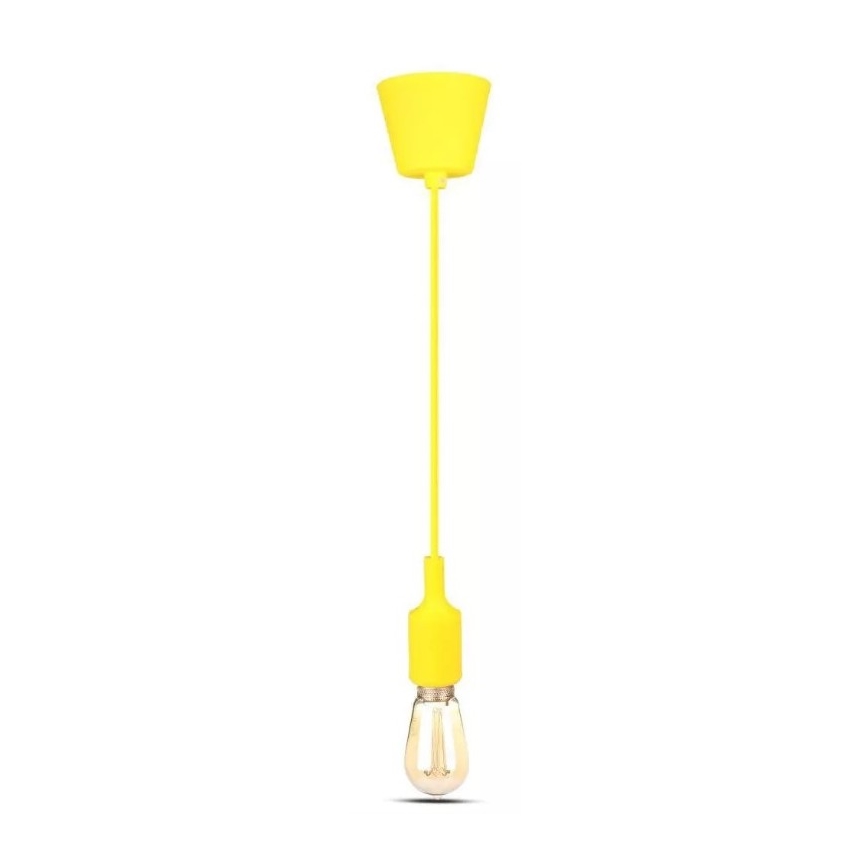 Lampadario su filo 1xE27/60W/230V giallo