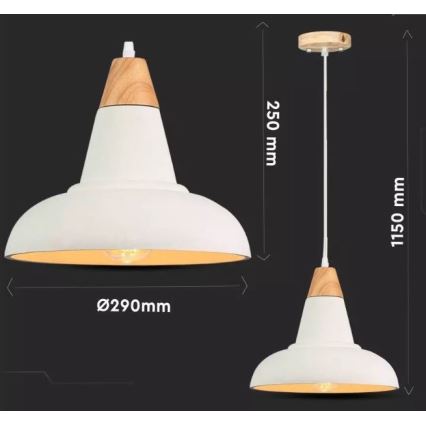 Lampadario su filo 1xE27/60W/230V