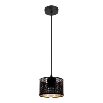 Lampadario su filo ALDO 1xE27/60W/230V d. 15 cm nero