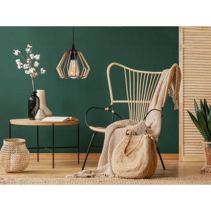 Lampadario su filo BERGO 1xE27/60W/230V nero