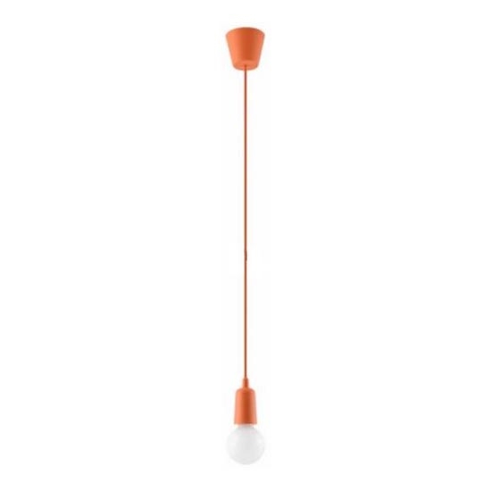 Lampadario su filo DIEGO 1xE27/60W/230V arancione