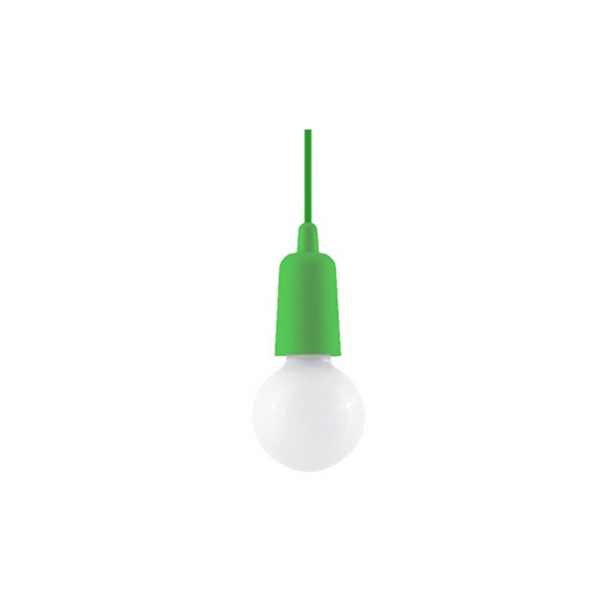 Lampadario su filo DIEGO 1xE27/60W/230V verde