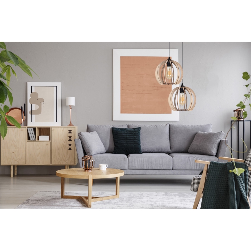 Lampadario su filo DORO 2xE27/60W/230V