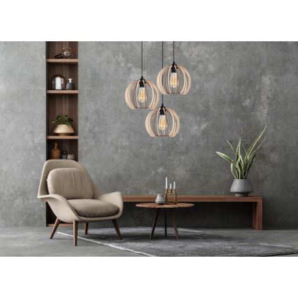 Lampadario su filo DORO 3xE27/60W/230V