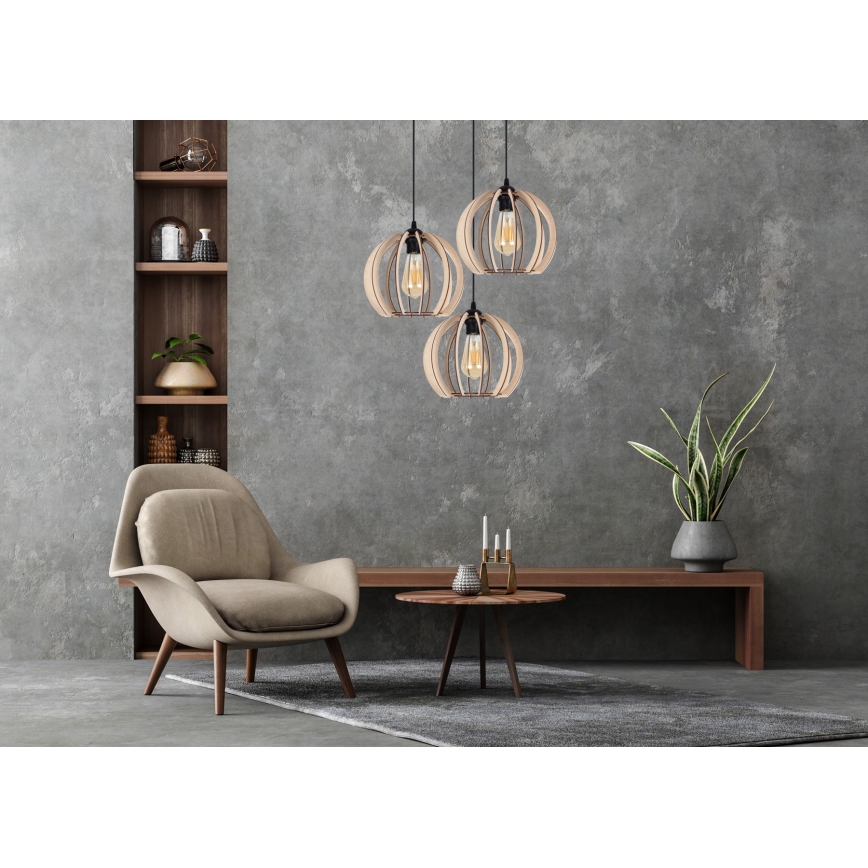Lampadario su filo DORO 3xE27/60W/230V