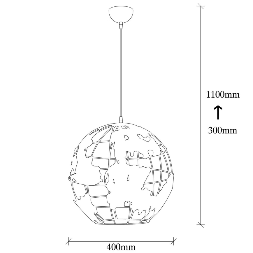 Lampadario su filo FELLINI 1xE27/40W/230V