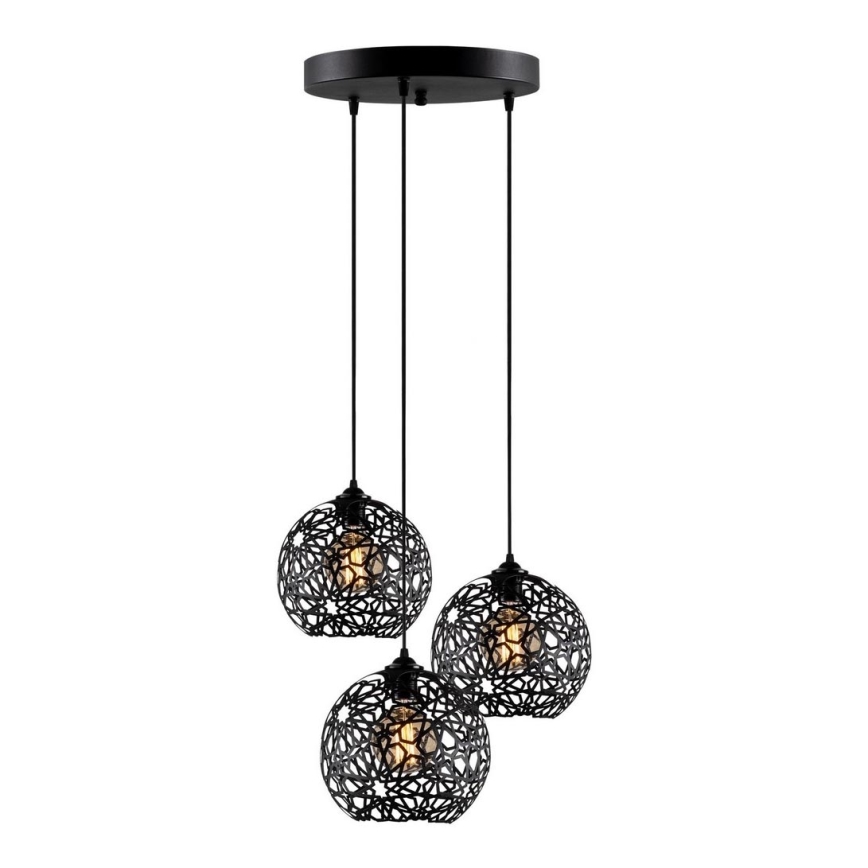 Lampadario su filo FELLINI 3xE27/100W/230V