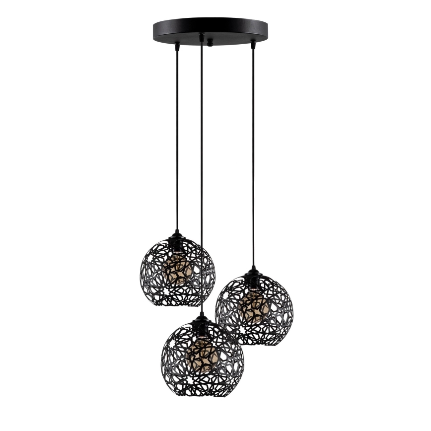 Lampadario su filo FELLINI 3xE27/100W/230V