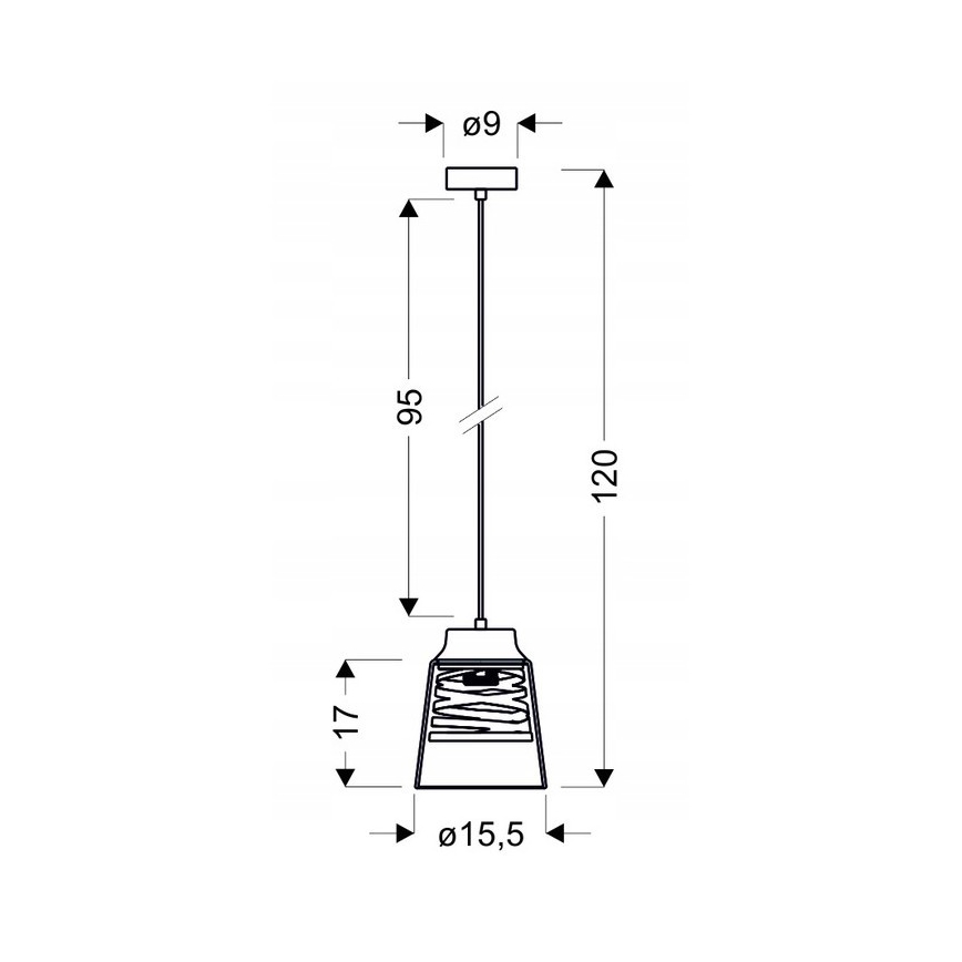Lampadario su filo FRESNO 1xE27/60W/230V