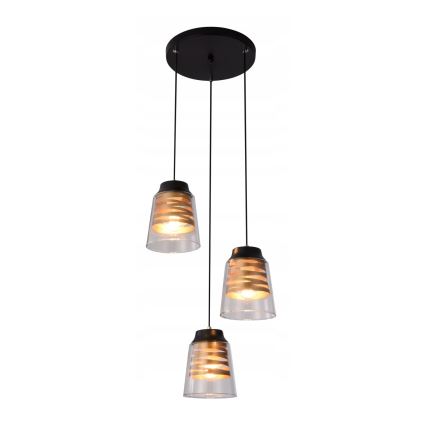 Lampadario su filo FRESNO 3xE27/60W/230V