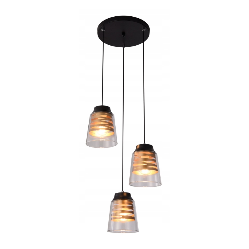 Lampadario su filo FRESNO 3xE27/60W/230V