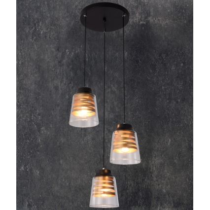 Lampadario su filo FRESNO 3xE27/60W/230V