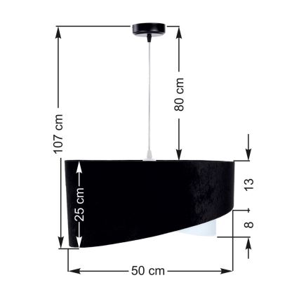 Lampadario a sospensione con filo GALAXY 1xE27/60W/230V