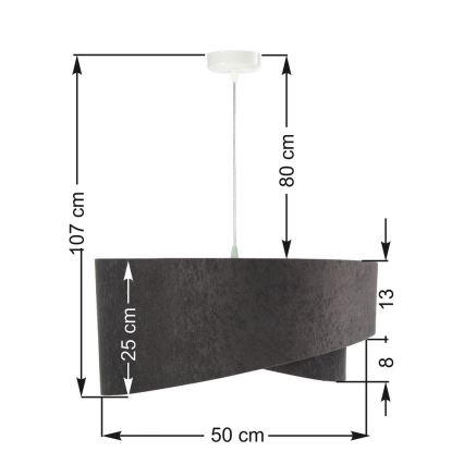 Lampadario a sospensione con filo GALAXY 1xE27/60W/230V