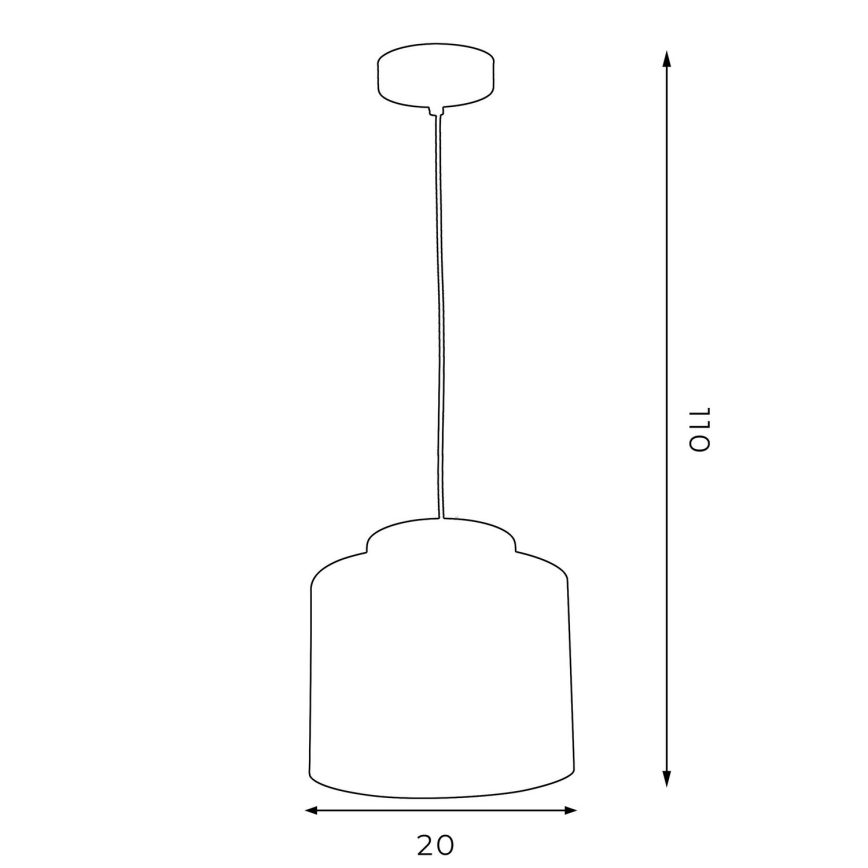 Lampadario su filo HAVARD 1xE27/60W/230V nero/ottone