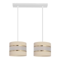 Lampadario su filo HELEN 2xE27/15W/230V crema