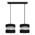 Lampadario su filo HELEN 2xE27/15W/230V nero