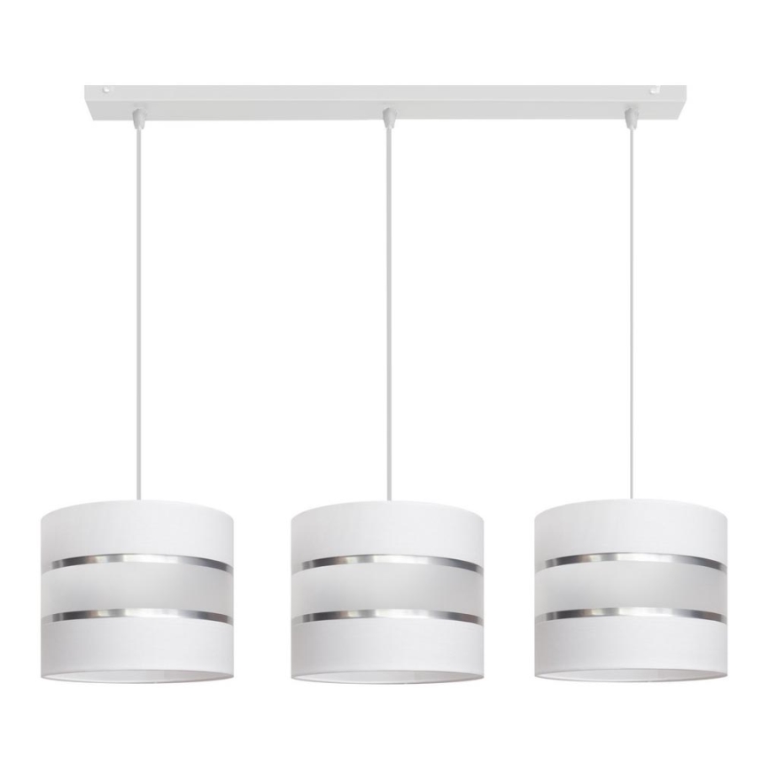 Lampadario su filo HELEN 3xE27/15W/230V bianco