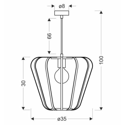 Lampadario su filo JONAS 1xE27/40W/230V