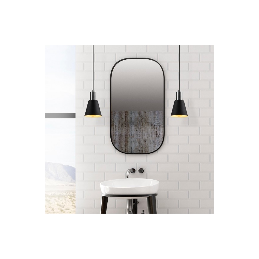 Lampadario su filo KEM 1xE27/40W/230V nero