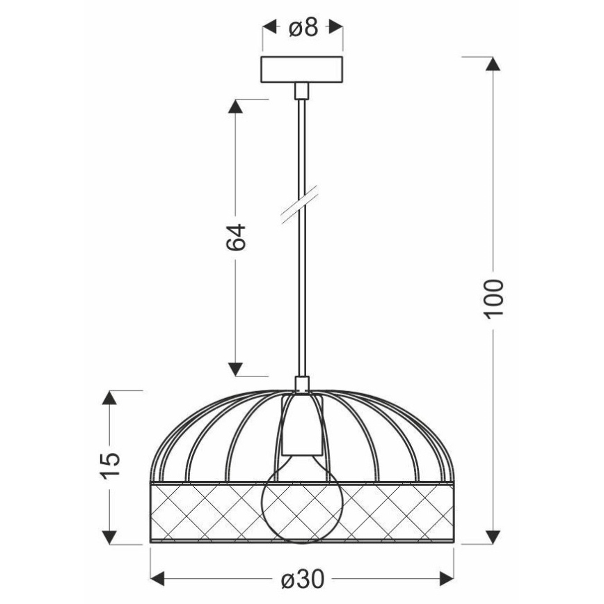 Lampadario su filo  LEVI 1xE27/40W/230V