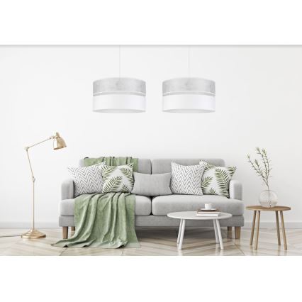 Lampadario su filo LIMA 1xE27/60W/230V bianco